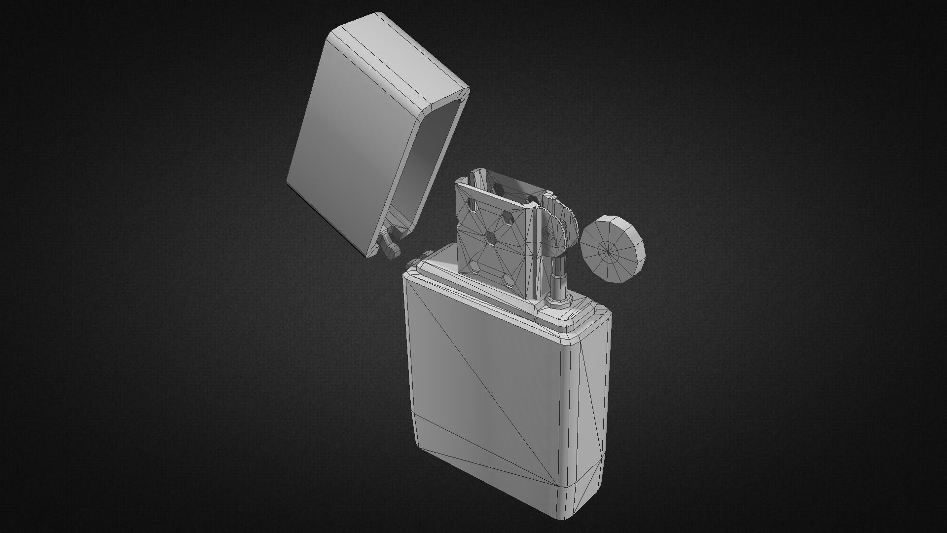 Zippo Lighter Low-poly 3D model_6