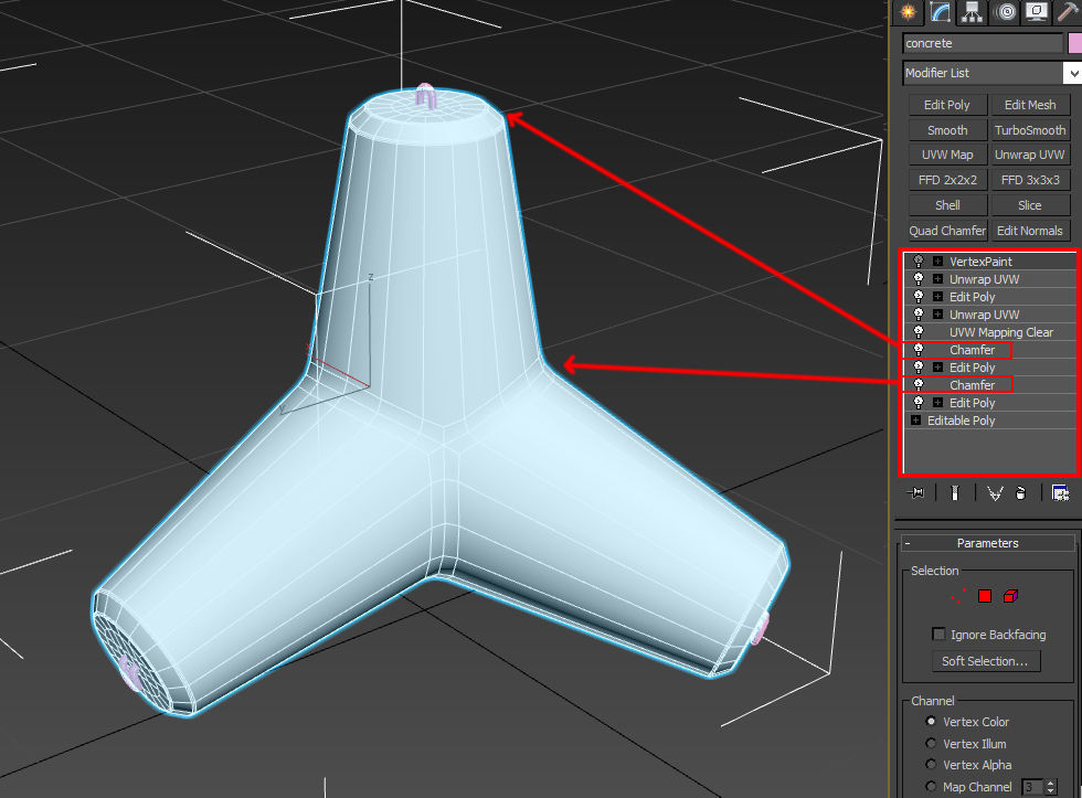 Tetrapod wave breaker  PBR Low-poly 3D model_7