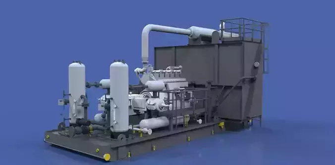 3d compressor gas Free 3D model