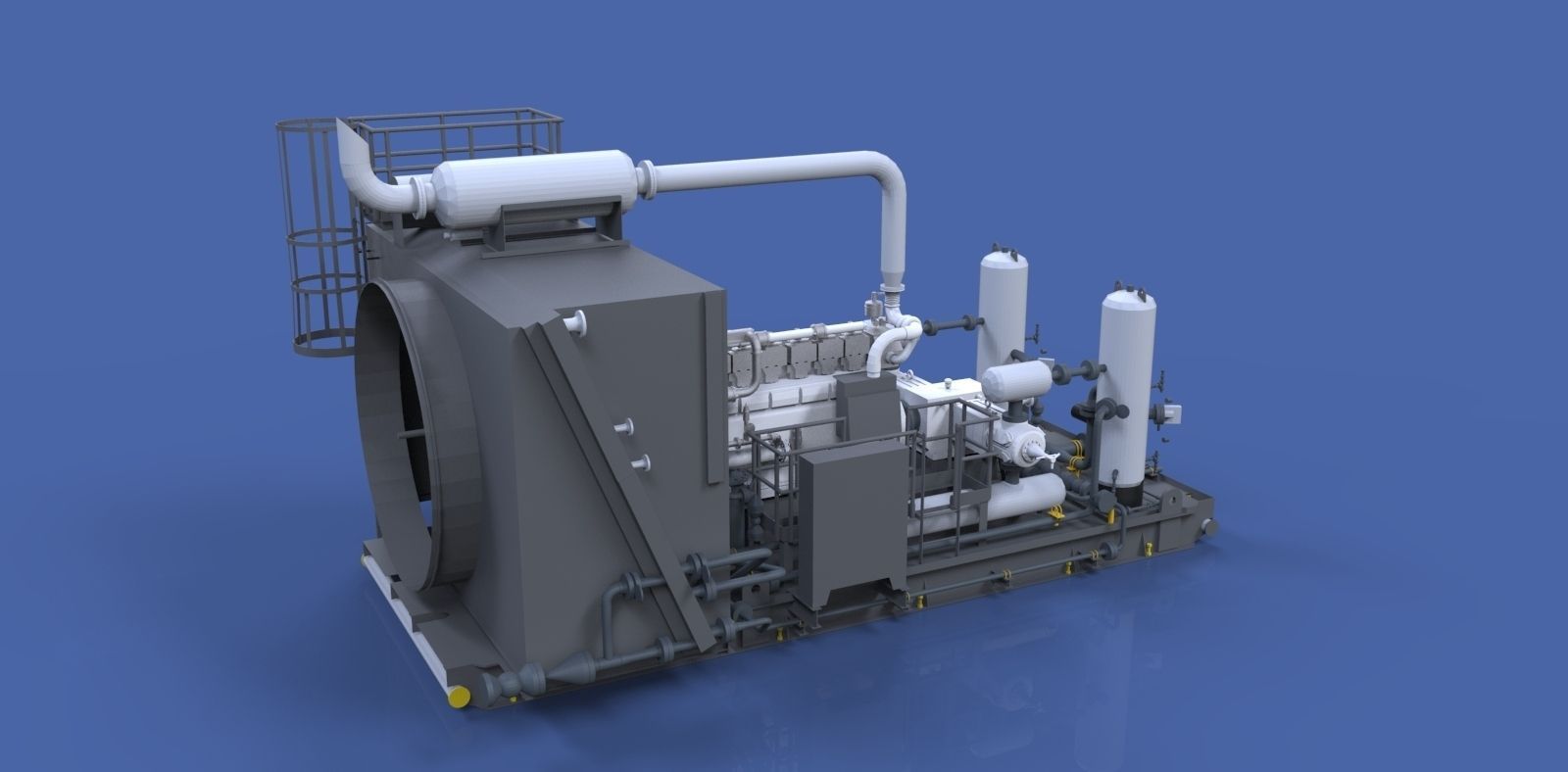 3d compressor gas Free 3D model_1