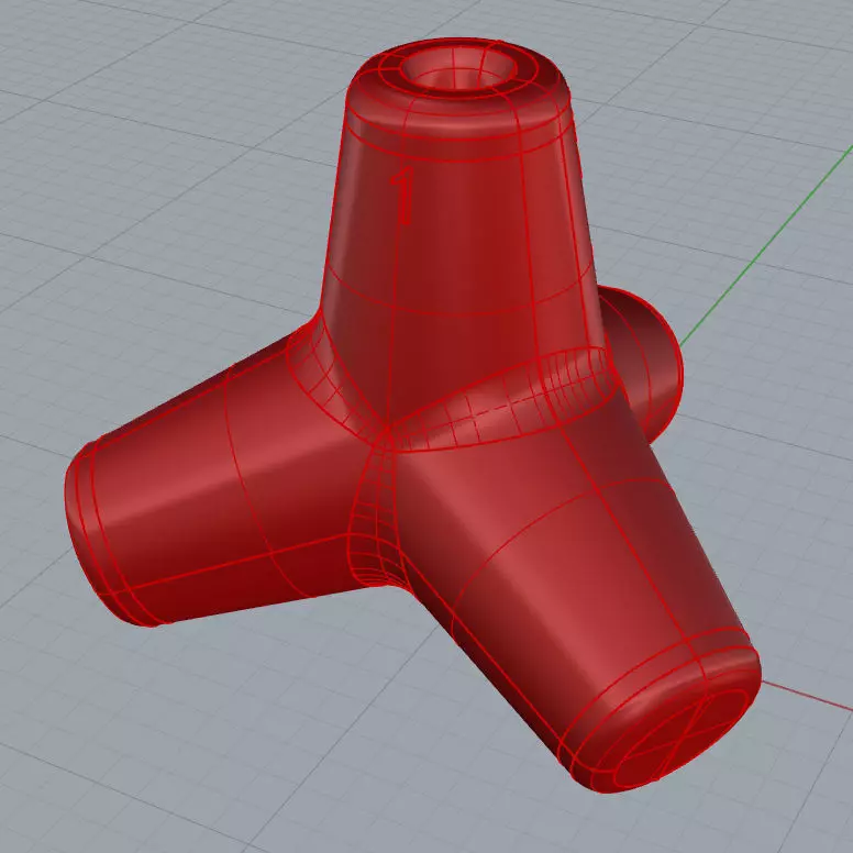 Tetrapod mold Nurb model 3D print model_0