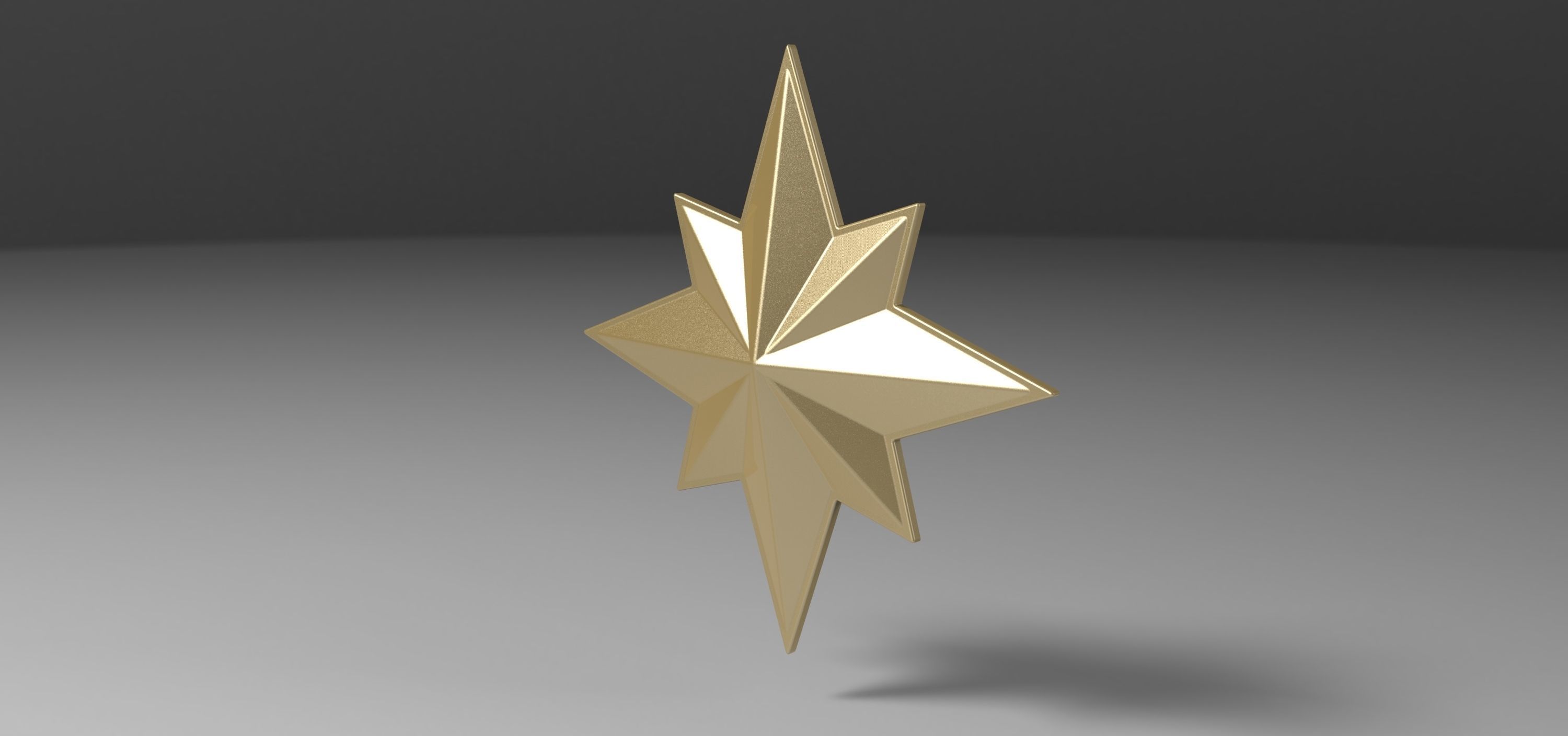 3D printable Captain Marvel emblem 3D model_1