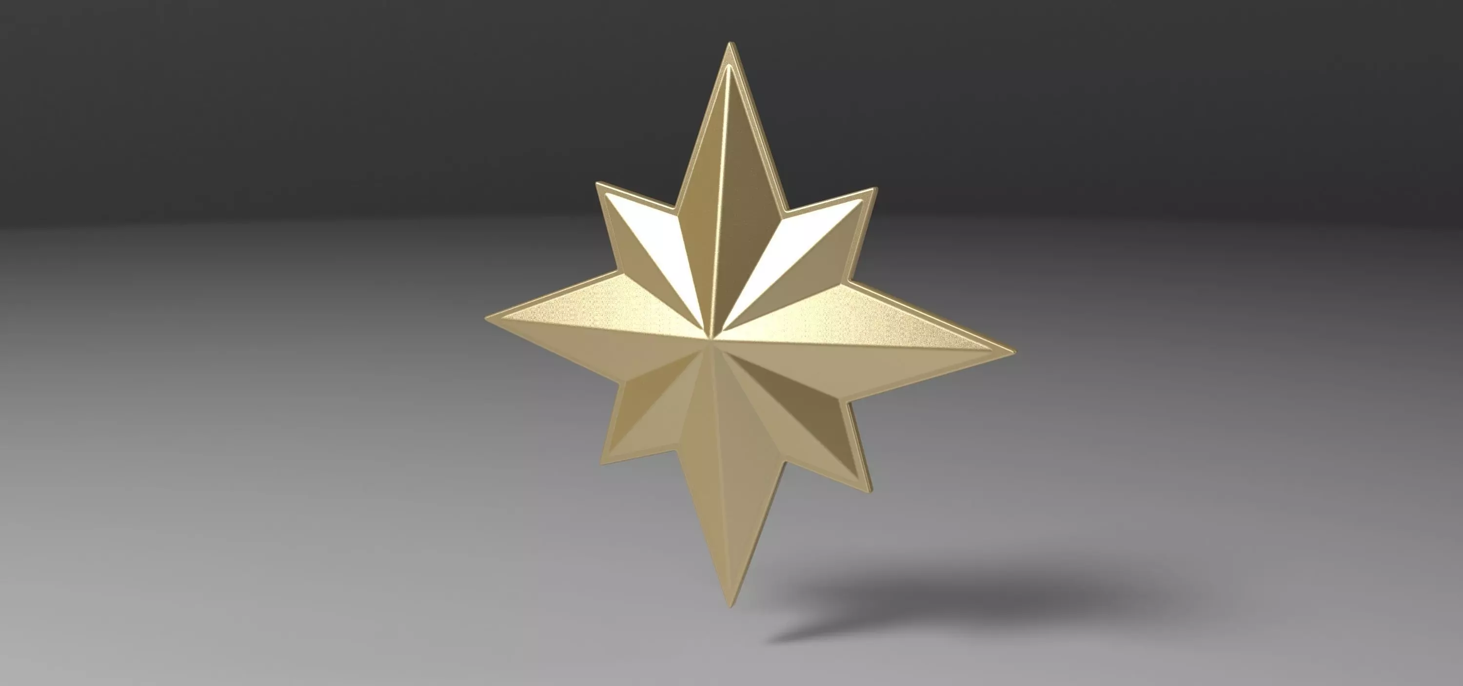 3D printable Captain Marvel emblem 3D model_0