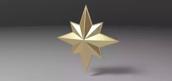 3D printable Captain Marvel emblem