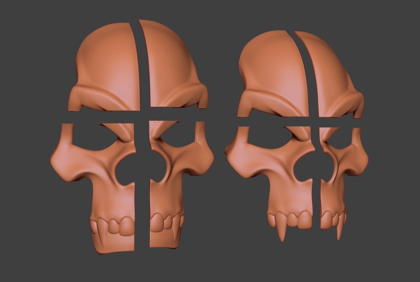 Skull Mask Collection  3D print model_22