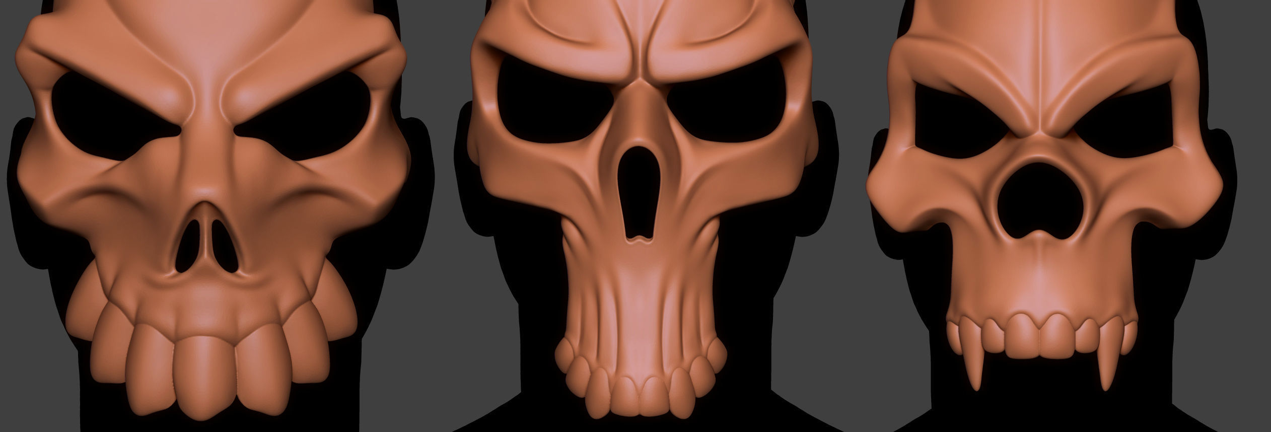 Skull Mask Collection  3D print model_1