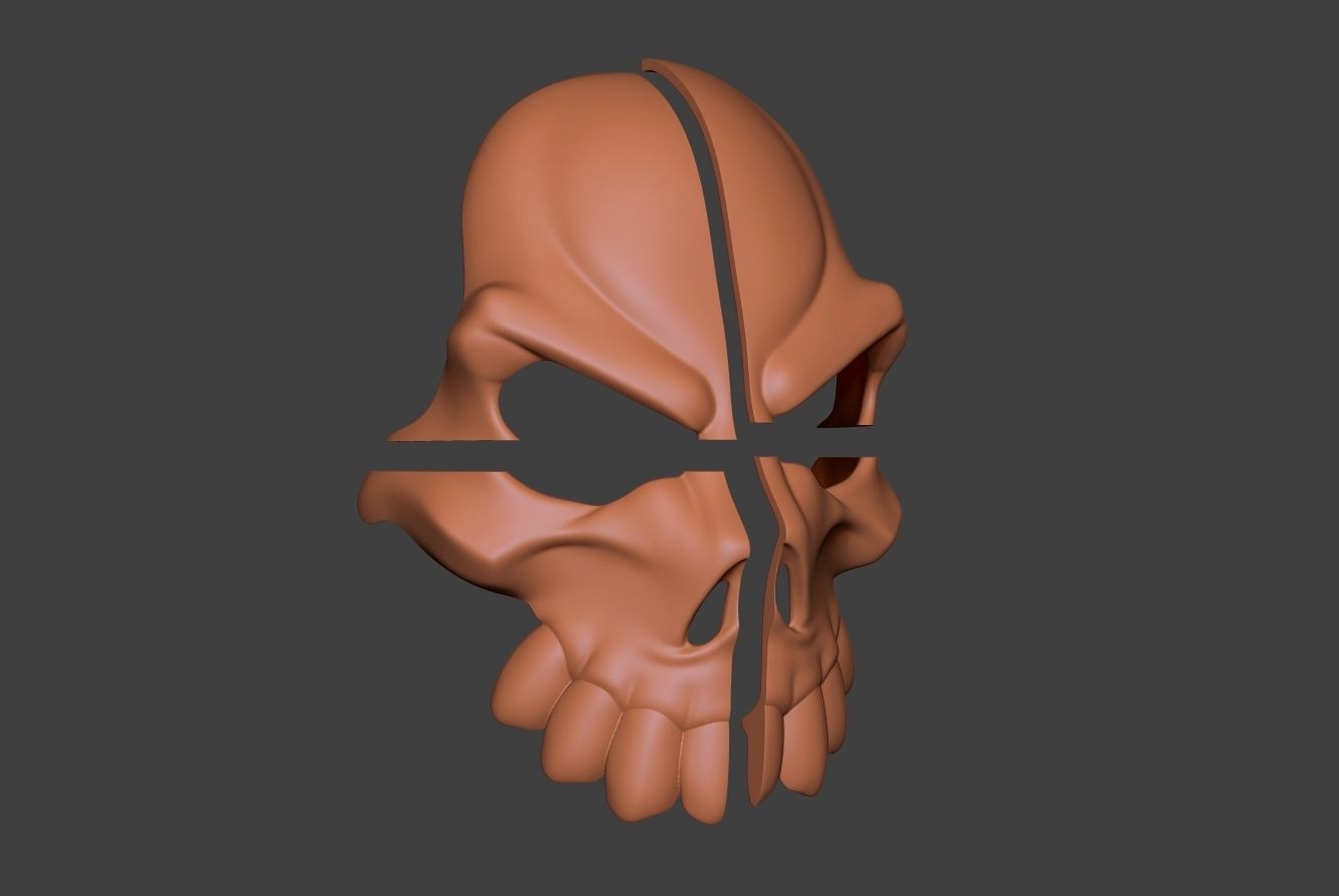 Skull Mask Collection  3D print model_8