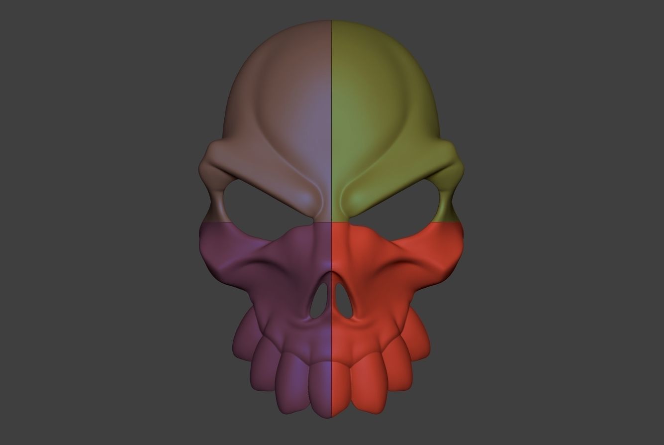 Skull Mask Collection  3D print model_7