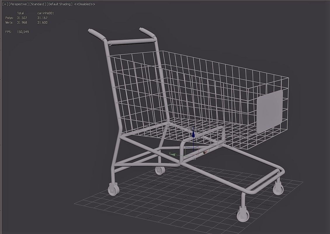 Shopping cart 3D model_9
