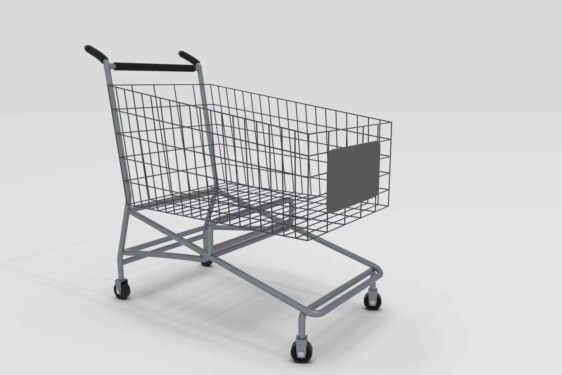 Shopping cart 3D model_0