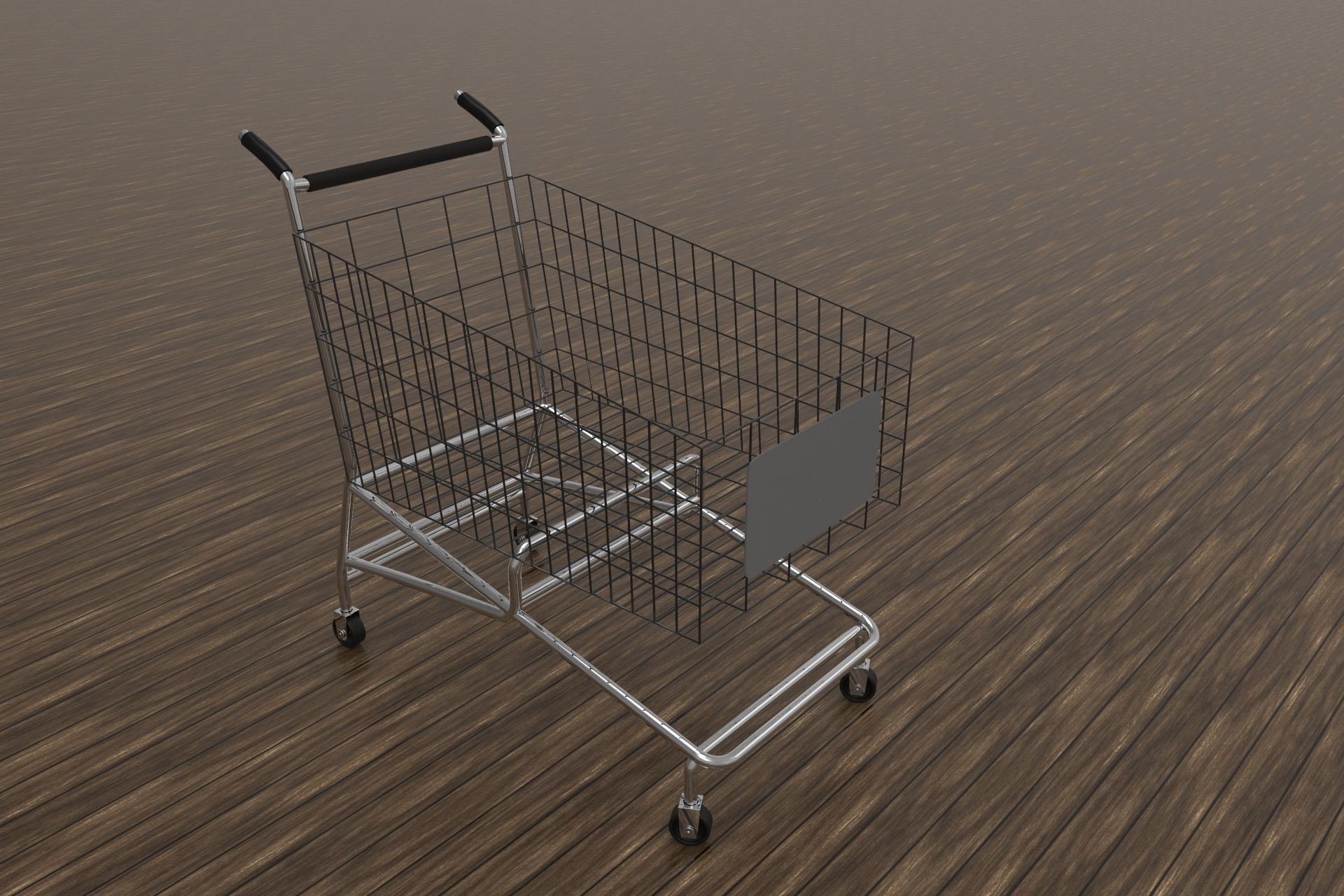 Shopping cart 3D model_3