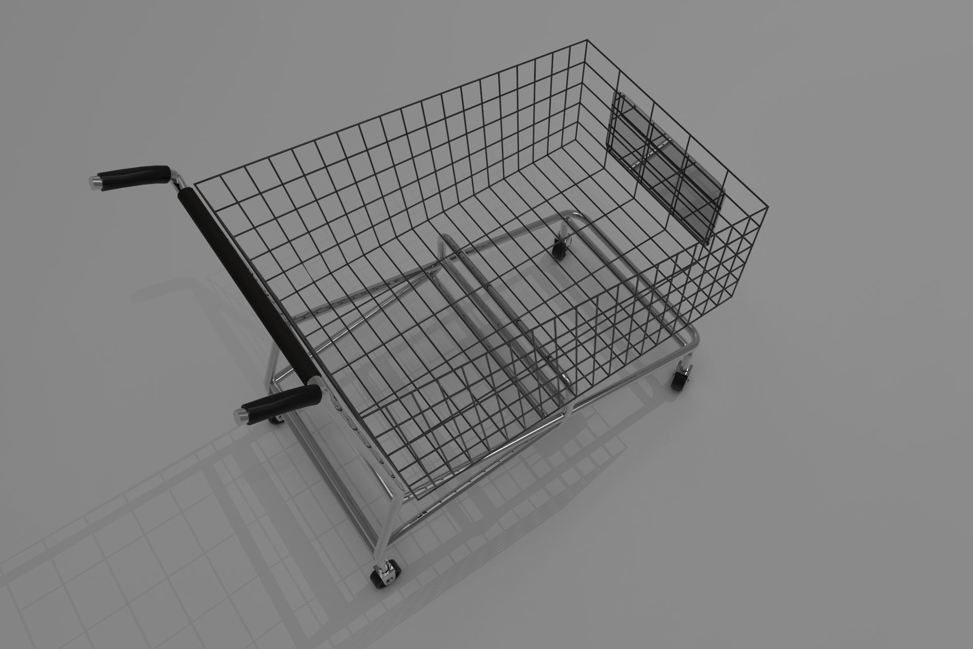 Shopping cart 3D model_2