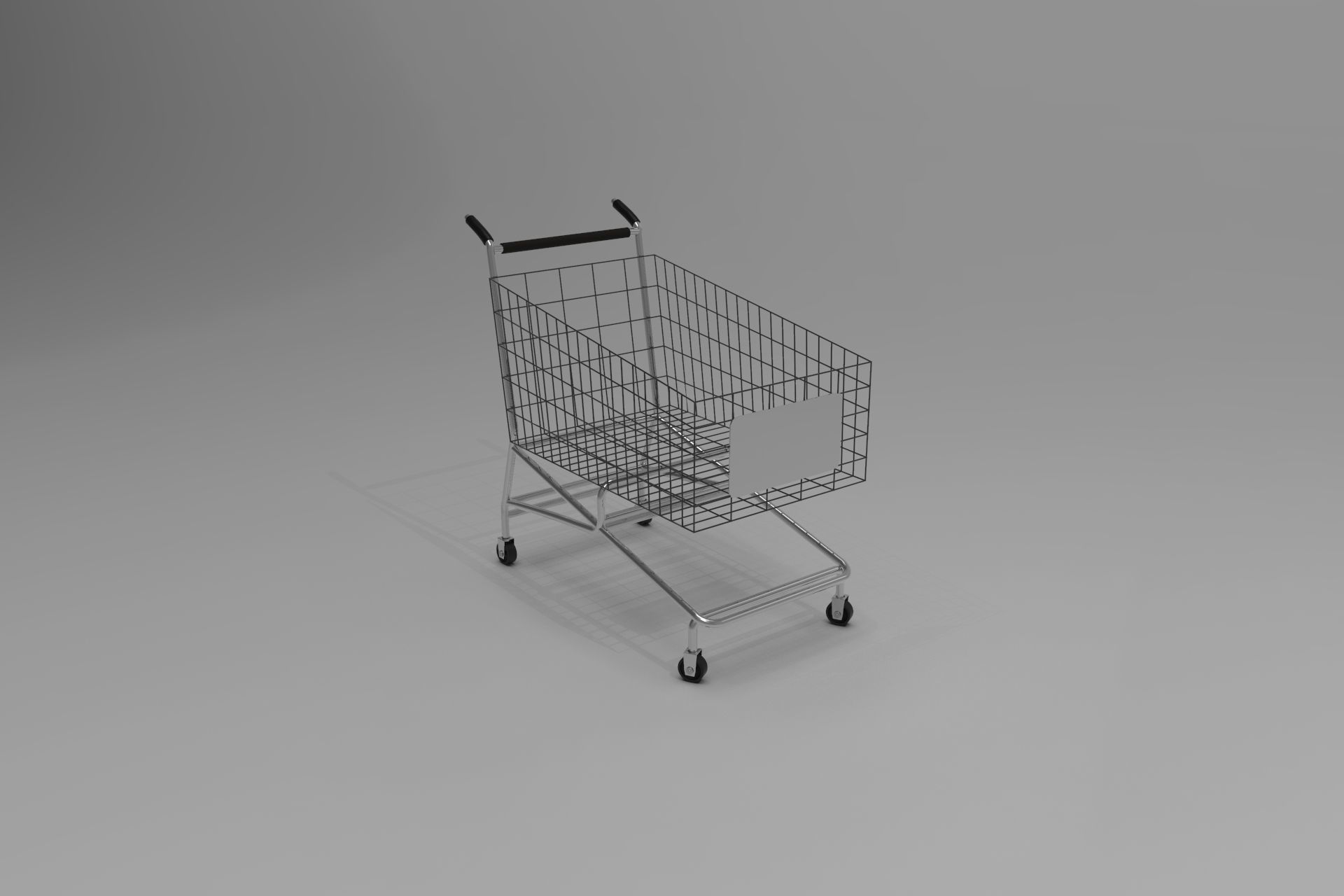 Shopping cart 3D model_1