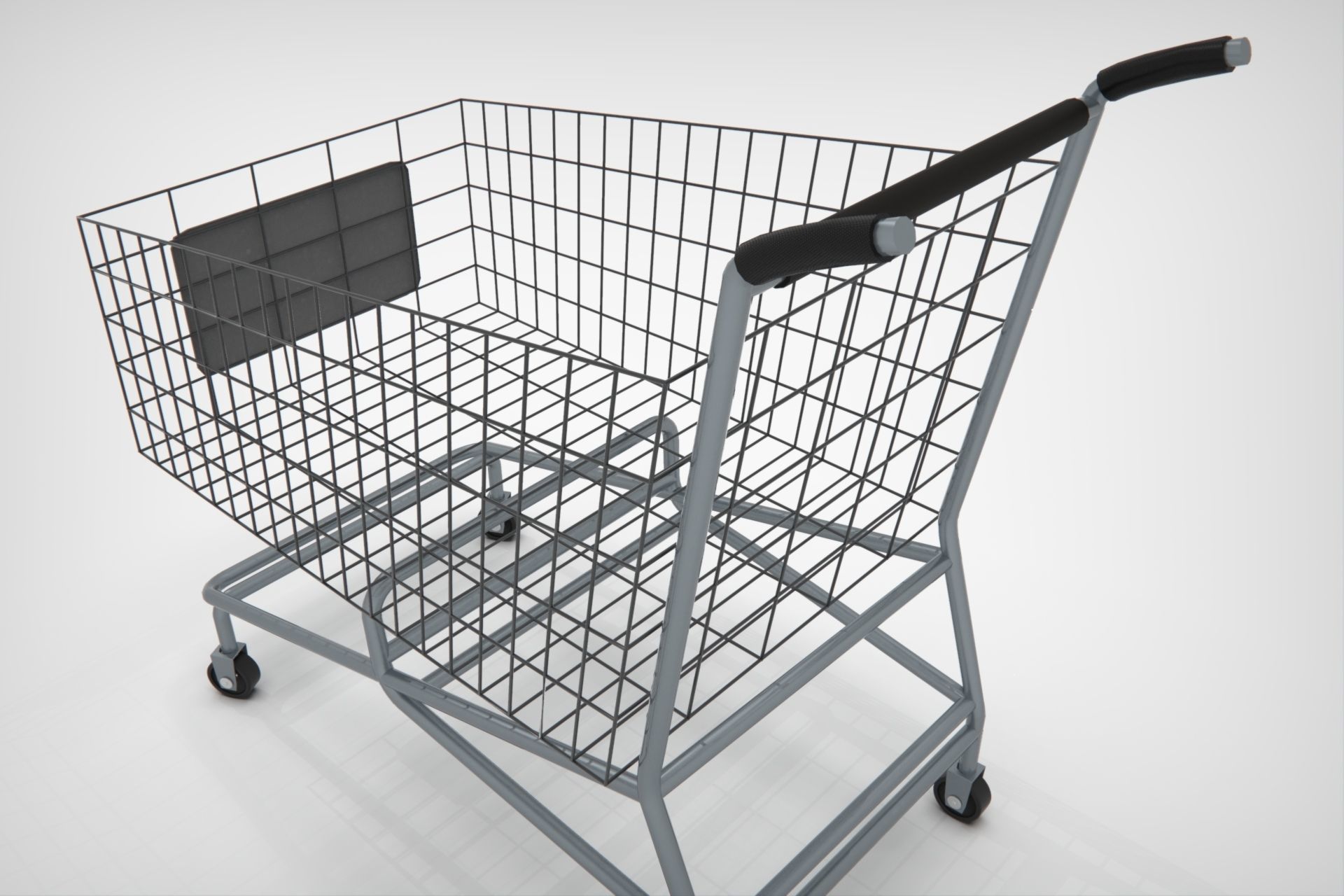 Shopping cart 3D model_8
