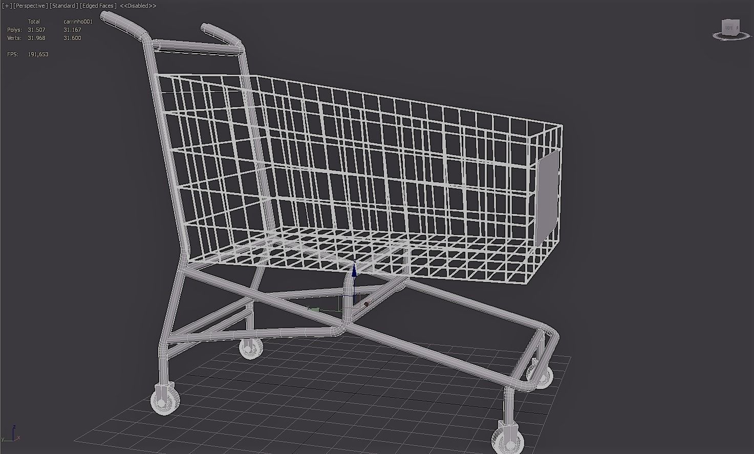 Shopping cart 3D model_10