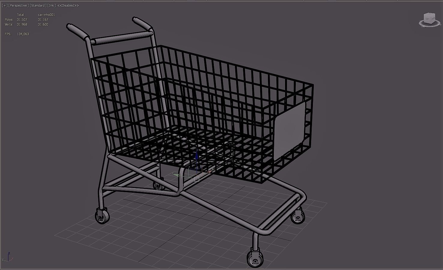Shopping cart 3D model_5