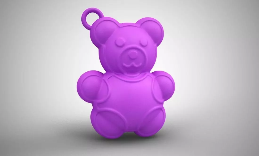 Bear Keychain 3D print model
