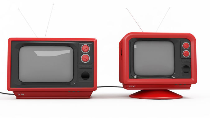 old tv retro television 3d model  3D model