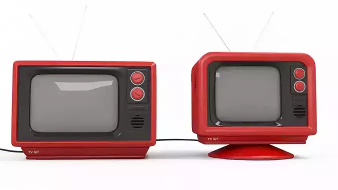 old tv retro television 3d model  3D model