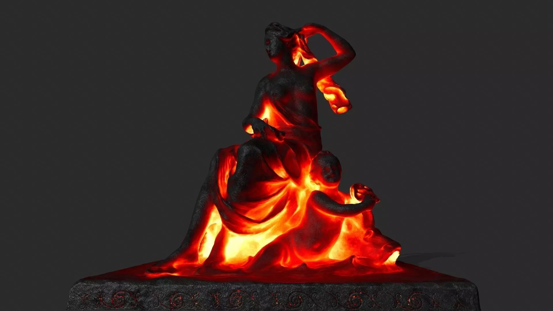 lava statue Low-poly 3D model