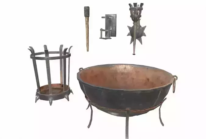 Dungeon Lighting Low-poly 3D model