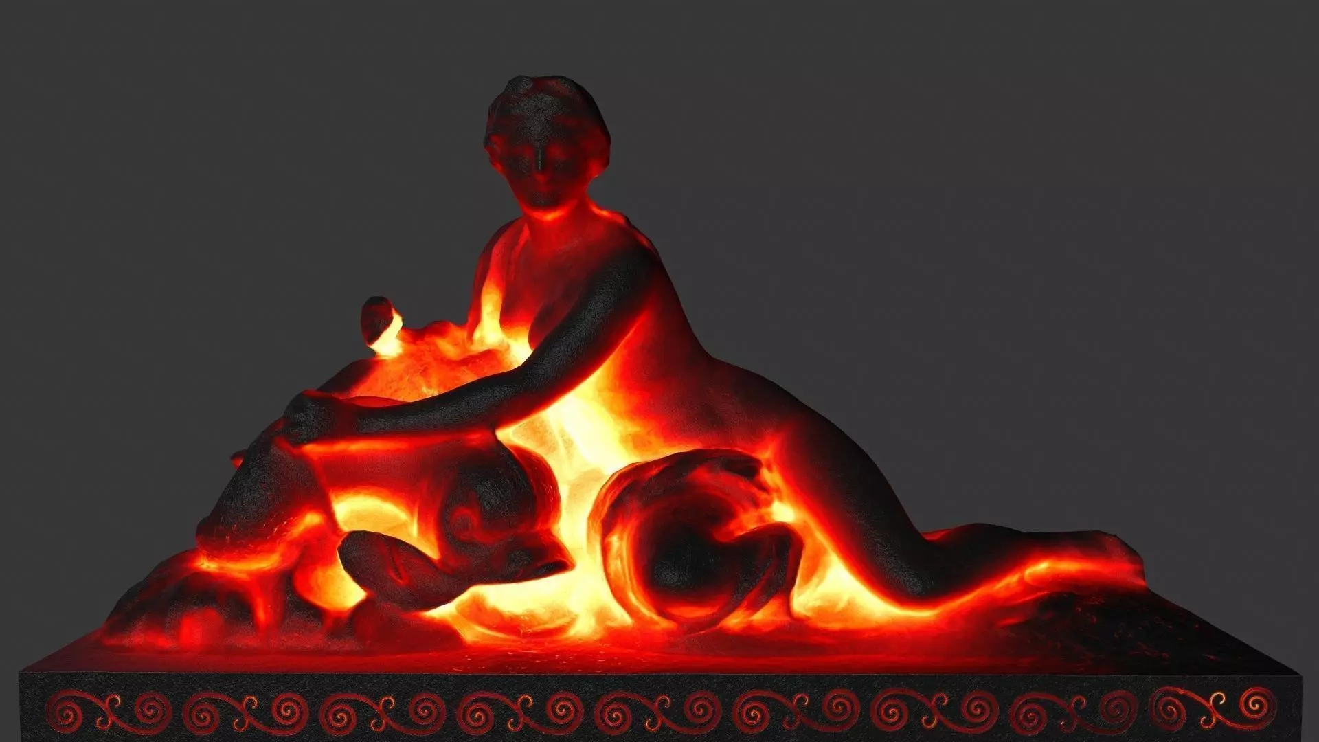 lava statue Low-poly 3D model