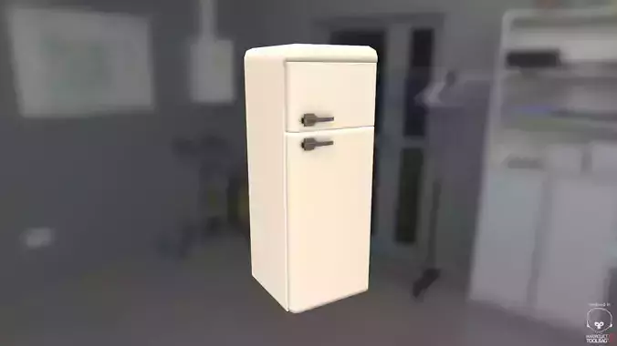 Fridge Freezer Low-poly 3D model