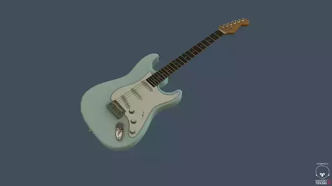 Game Ready Electric Guitar Low-poly 3D model