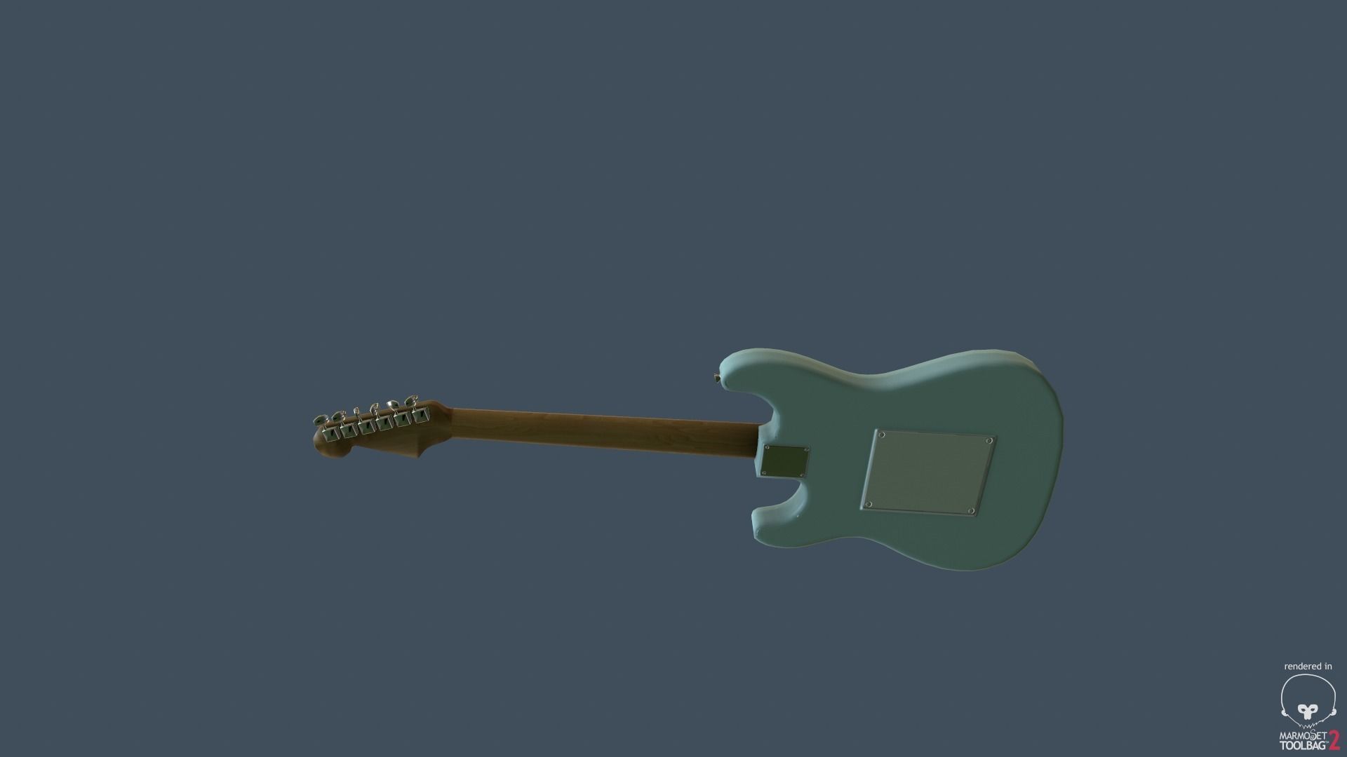 Game Ready Electric Guitar Low-poly 3D model_3
