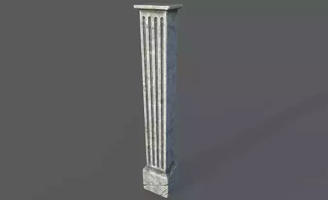 Game Art Low Poly Roman Column Low-poly 3D model