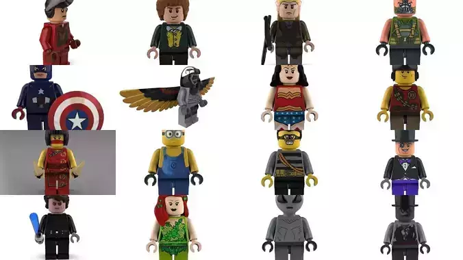 Lego characters megapack 3D Model Collection