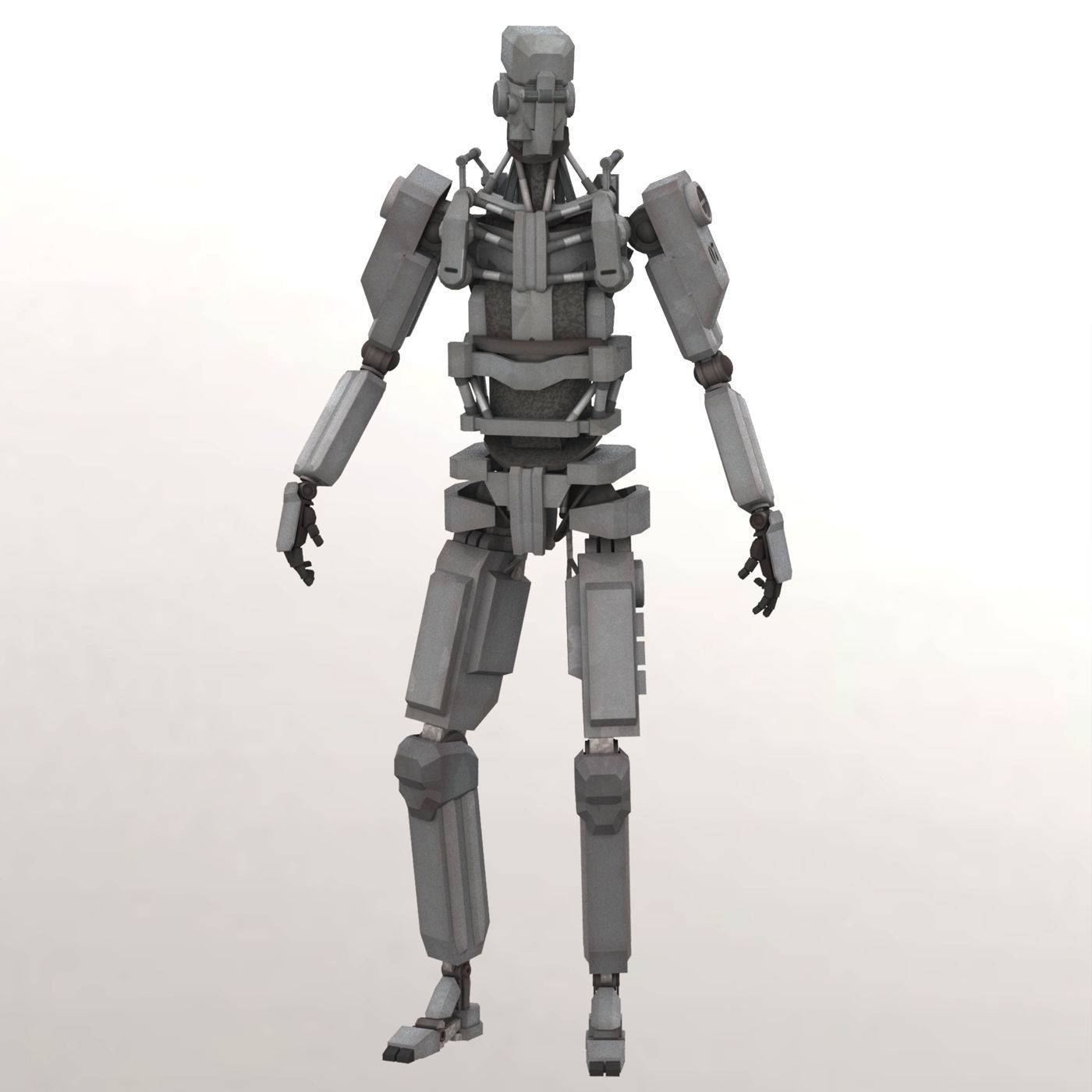 Robots Rigged Low Poly 3D Model Collection_9