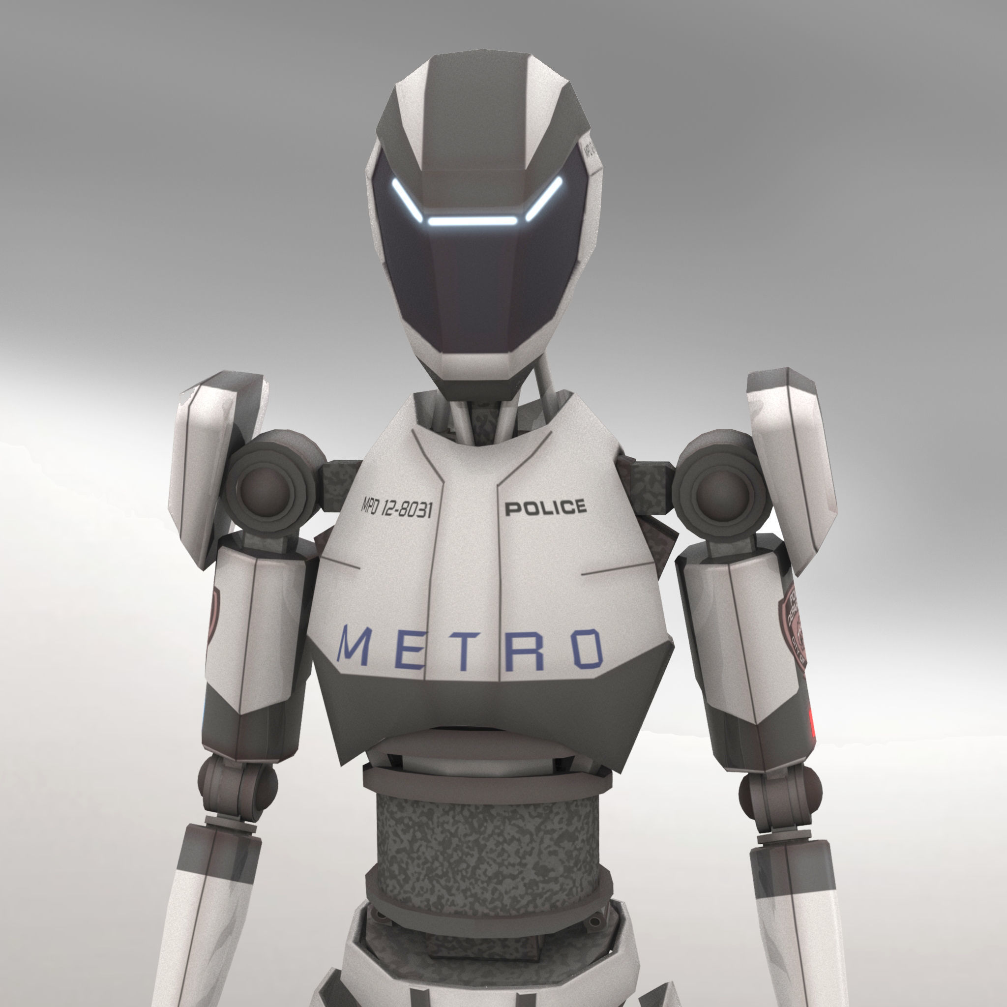 Robots Rigged Low Poly 3D Model Collection_13