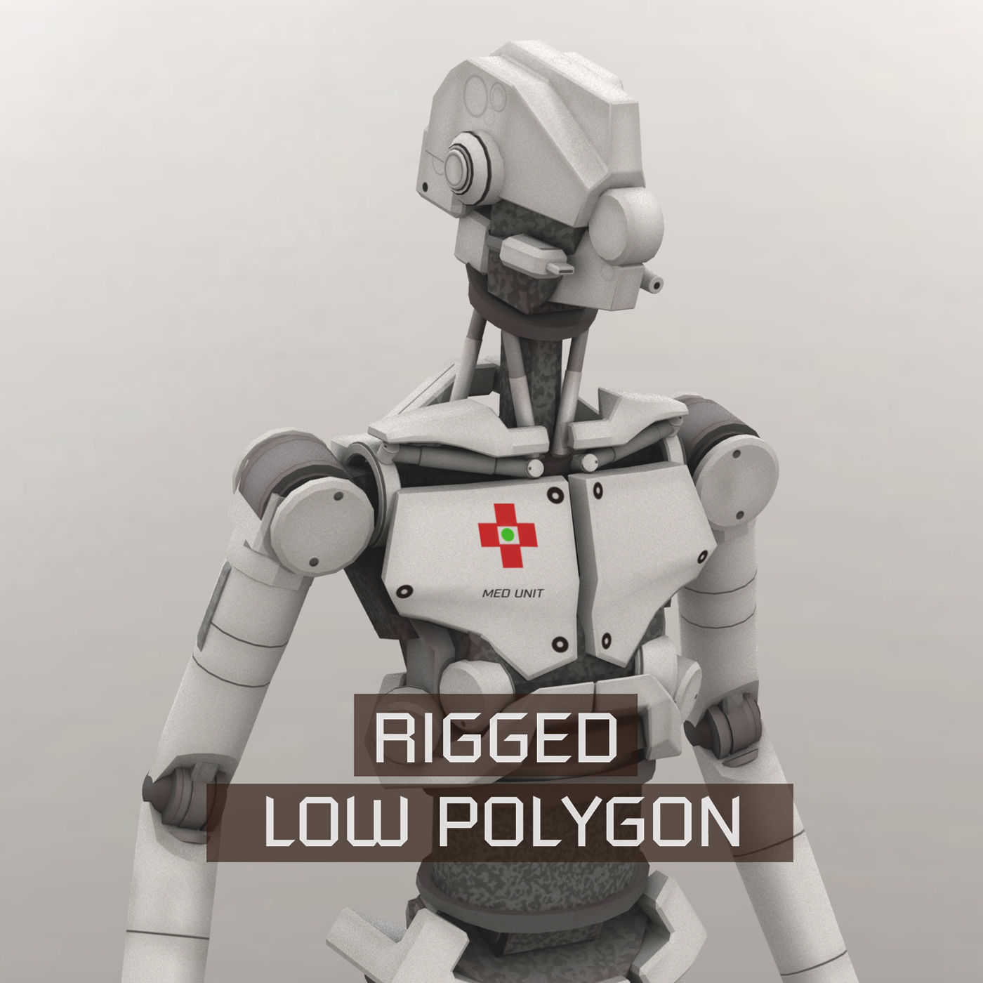 Robots Rigged Low Poly 3D Model Collection_2