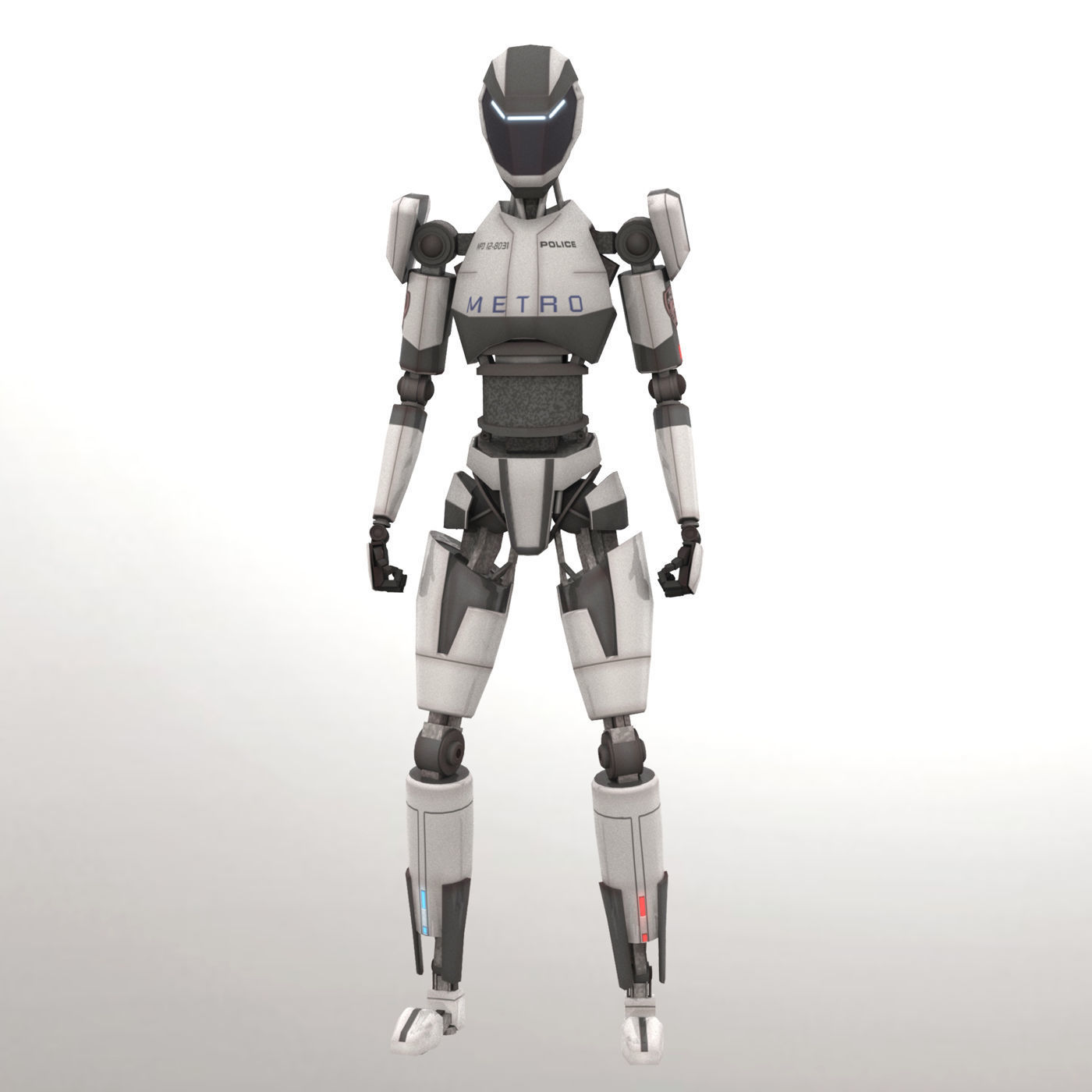 Robots Rigged Low Poly 3D Model Collection_12