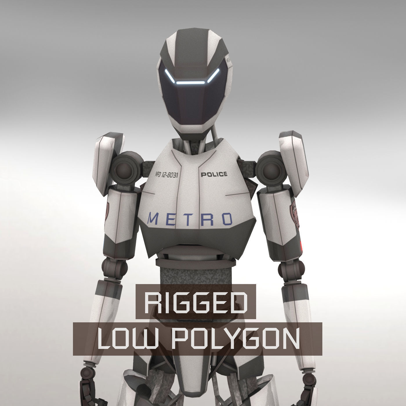 Robots Rigged Low Poly 3D Model Collection_1