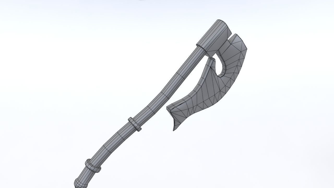 Low poly Fantasy weapons pack 3D Model Collection_17