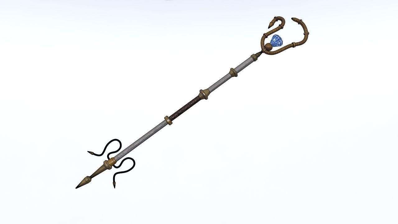 Low poly Fantasy weapons pack 3D Model Collection_40