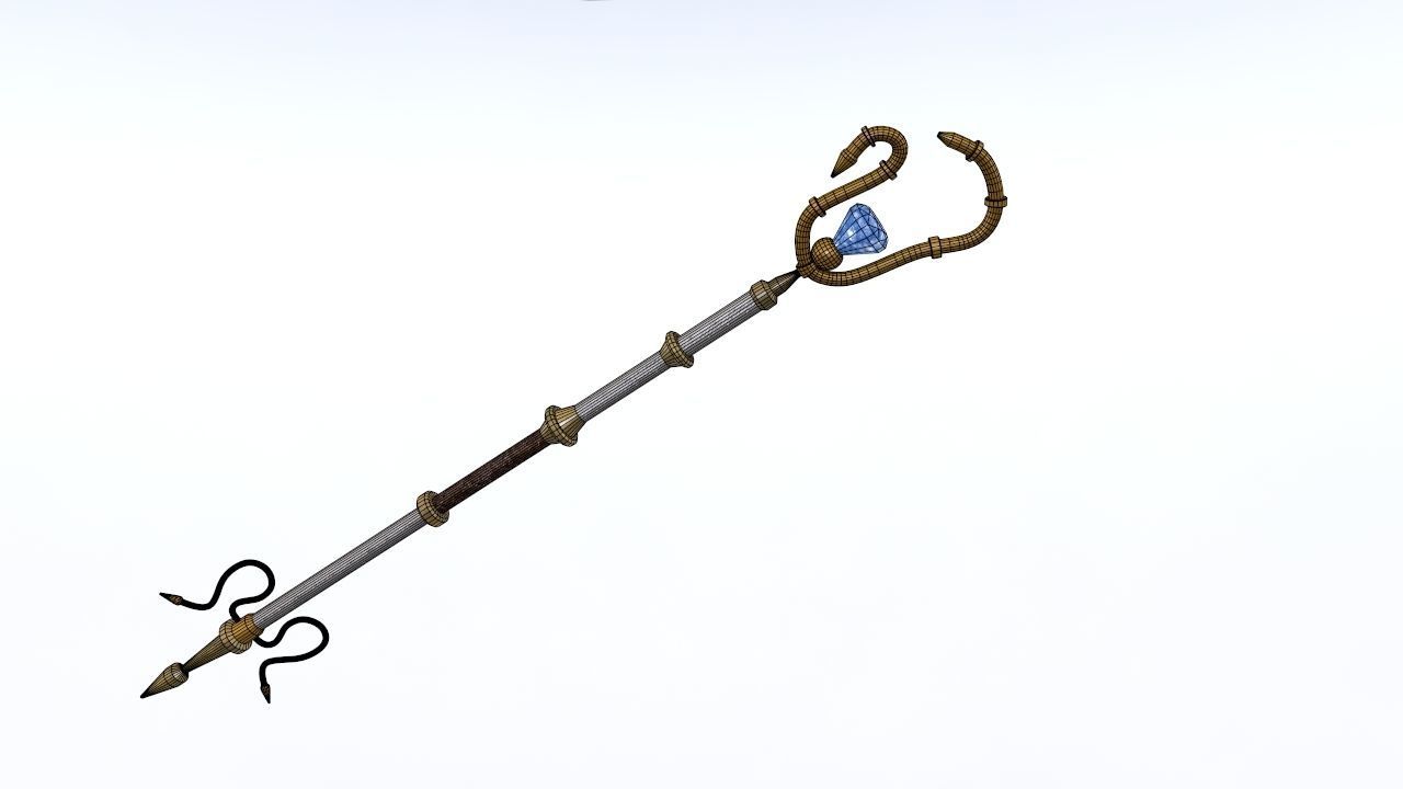 Low poly Fantasy weapons pack 3D Model Collection_44