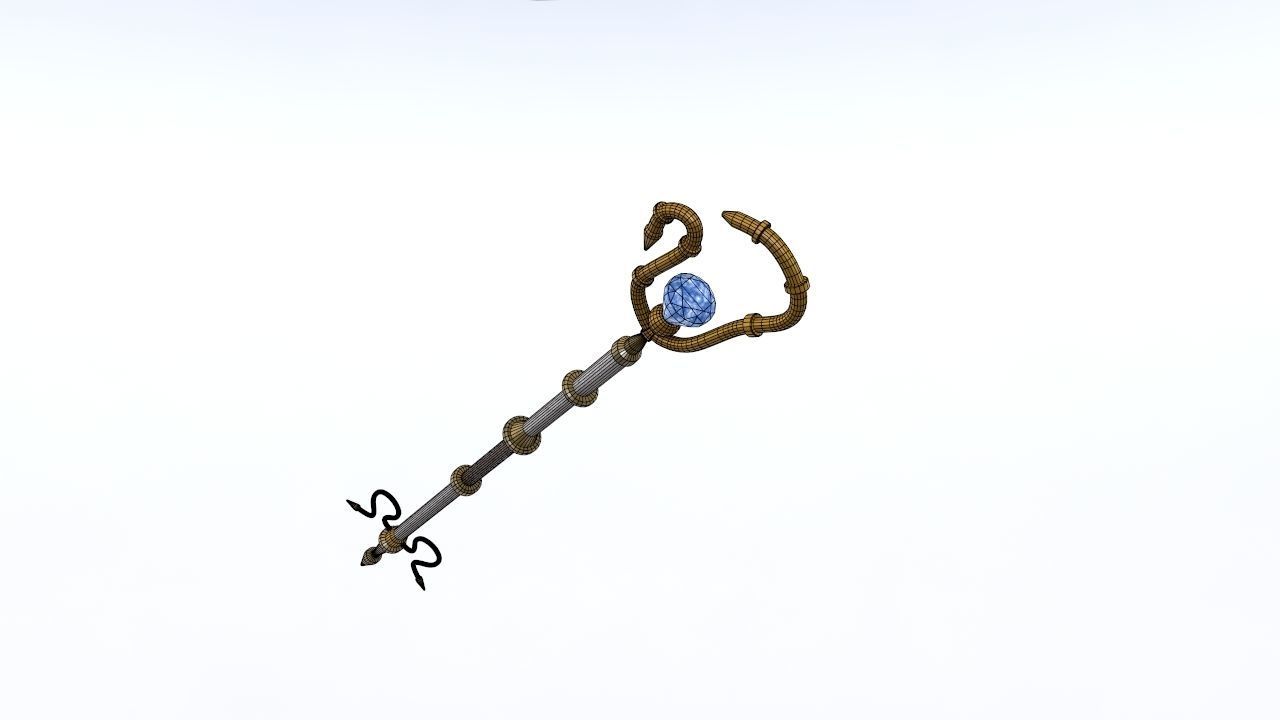 Low poly Fantasy weapons pack 3D Model Collection_41