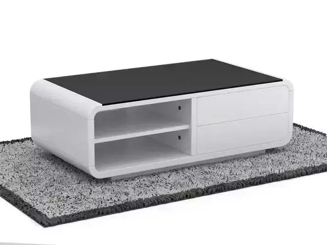 Rounded Coffee Table Model-6 with Carpet