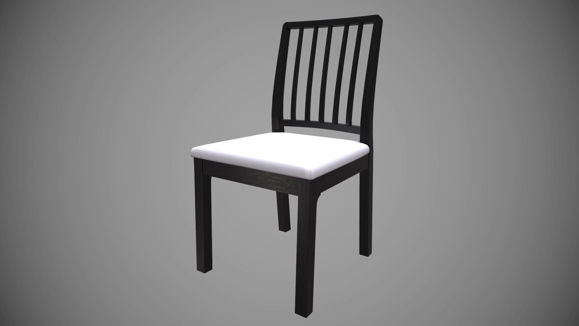 Dining Table with Chair low poly model with PBR texture Low-poly 3D model_2