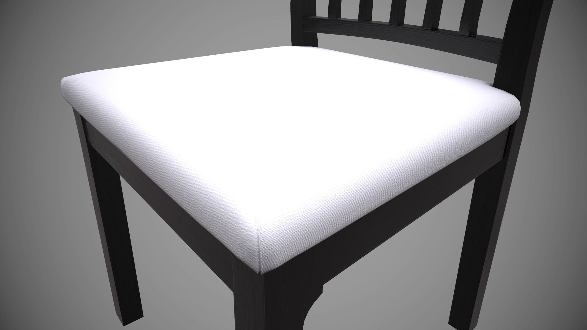 Dining Table with Chair low poly model with PBR texture Low-poly 3D model_5