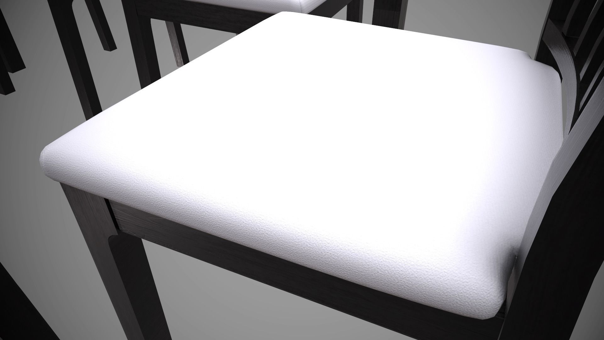 Dining Table with Chair low poly model with PBR texture Low-poly 3D model_9