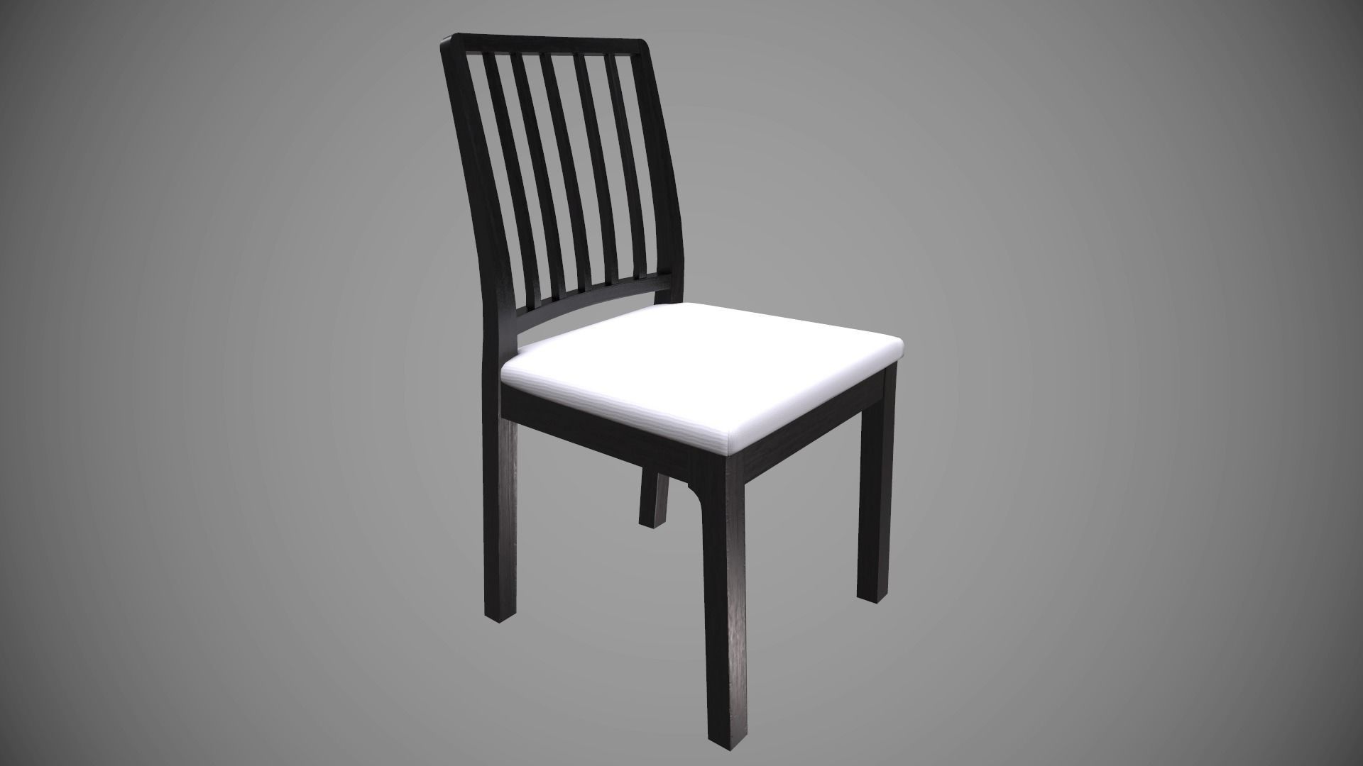 Dining Table with Chair low poly model with PBR texture Low-poly 3D model_3