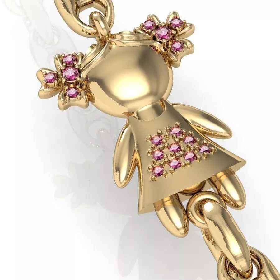 fashion bracelet girl 3D print model