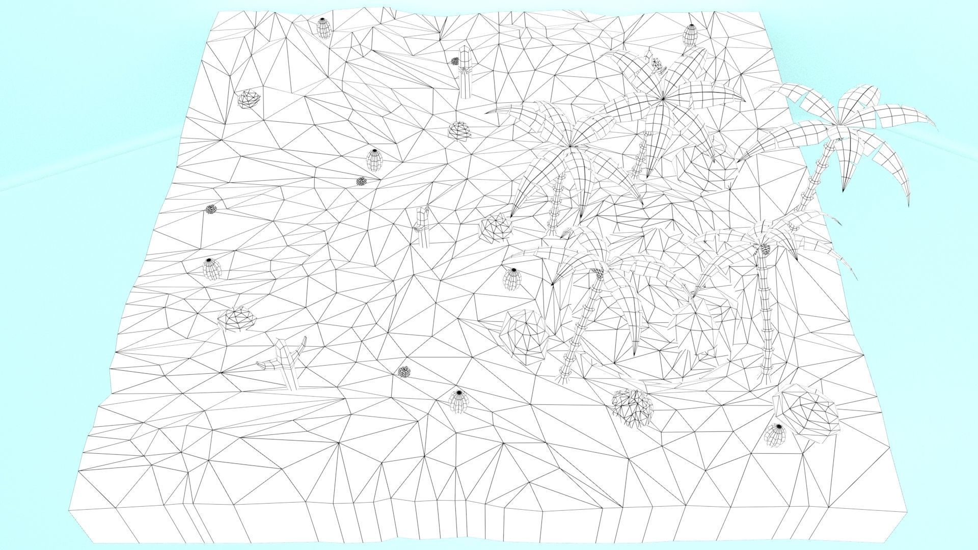 Low Poly Oasis Low-poly 3D model_39