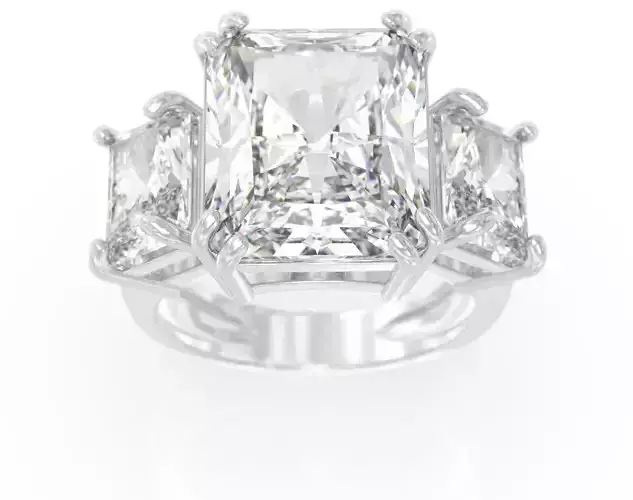 Stylish ring with three stones 422