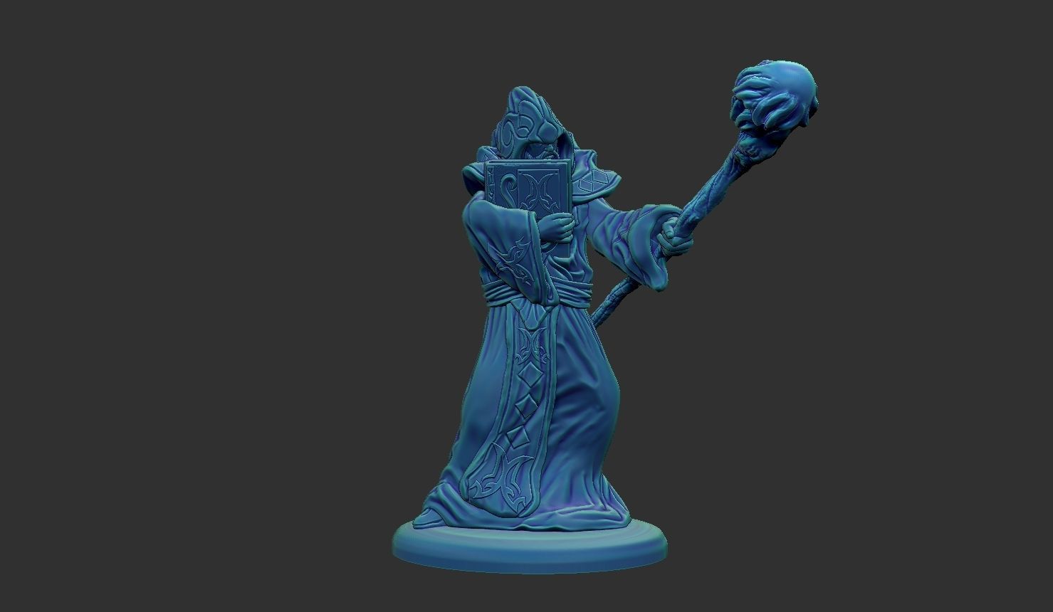 Arcane Wizard 3d Printable miniature attack Stance 3D print model_5