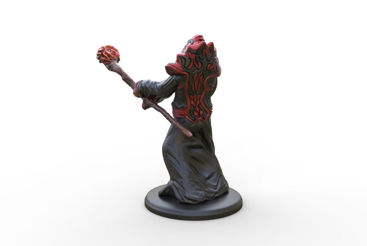 Arcane Wizard 3d Printable miniature attack Stance 3D print model_2